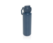 Gourde de sport en acier recyclé avec bouchon antifuite 600 ml couleur bleu marine