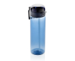 Bouteille de sport en RPET avec bouchon antifuite et paille 800 ml couleur bleu marine