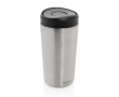 Mug thermos à emporter écologique avec couvercle 400 ml Avira Alix couleur argenté