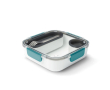 Lunch box avec compartiments intérieurs et fourchette Black+Blum 1L couleur turquoise