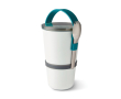 Lunch box type bol avec 2 compartiments hermétiques Black+Blum 900ml couleur turquoise