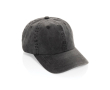 Casquette à 6 panneaux effet délavé en coton recyclé 270 g/m² couleur noir