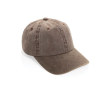 Casquette à 6 panneaux effet délavé en coton recyclé 270 g/m² couleur marron