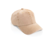 Casquette à 6 panneaux effet délavé en coton recyclé 270 g/m² couleur beige