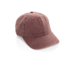 Casquette à 6 panneaux effet délavé en coton recyclé 270 g/m² couleur marron foncé