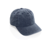 Casquette à 6 panneaux effet délavé en coton recyclé 270 g/m² couleur bleu marine