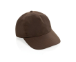 Casquette 5 panneaux en nylon recyclé, légère et respirante couleur marron