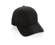 Casquette de sport en RPET avec 6 panneaux et boucle arrière couleur noir