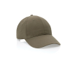 Casquette 6 panneaux en coton recyclé avec fermeture velcro 190 g/m² couleur vert
