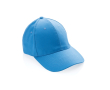 Casquette 6 panneaux en coton recyclé avec traceur AWARE™ 280 g/m² couleur bleu ciel