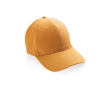 Casquette 6 panneaux en coton recyclé avec traceur AWARE™ 280 g/m² couleur orange
