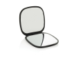 Miroir en plastique recyclé avec double vue standard et grossissement couleur noir