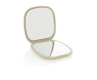 Miroir en plastique recyclé avec double vue standard et grossissement couleur beige