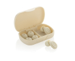 Bouchons d’oreilles en silicone recyclé avec réduction de bruit 36dB couleur beige