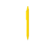 Stylo écologique au toucher doux avec clip et encre bleue couleur jaune