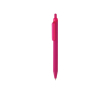 Stylo écologique au toucher doux avec clip et encre bleue couleur rose