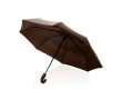 Parapluie pliant automatique 21'' poignée en cuir synthétique mat Ø108 couleur marron