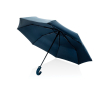 Parapluie pliant automatique 21'' poignée en cuir synthétique mat Ø108 couleur bleu marine