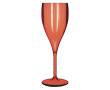 Coupe de champagne réutilisable Tritan® fabriquée dans l’UE 160 ml couleur rouge transparent
