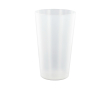 Grand gobelet en plastique réutilisable fabriqué en Europe 600 ml couleur translucide