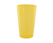 Grand gobelet en plastique réutilisable fabriqué en Europe 600 ml couleur jaune transparent