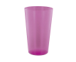Grand gobelet en plastique réutilisable fabriqué en Europe 600 ml couleur rose transparent