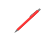 Stylo bille en aluminium avec finition en caoutchouc et encre bleue couleur rouge