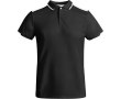 Polo polyester manches courtes pour homme bicolore 140 g/m² Roly couleur noir