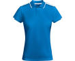Polo polyester manches courtes pour femme bicolore 140 g/m² Roly couleur bleu roi