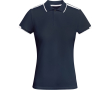 Polo polyester manches courtes pour femme bicolore 140 g/m² Roly couleur bleu marine