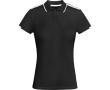 Polo polyester manches courtes pour femme bicolore 140 g/m² Roly couleur noir