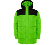 Veste unisexe bicolore style doudoune polyester et capuche Roly couleur vert lime