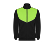 Survêtement bicolore unisexe en polyester 225 g/m² Roly Bicolor Unisex-Trainingsanzug aus Polyester, 225 g/m2 Roly couleur vert lime
