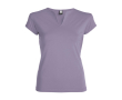 T-shirt promotionnel en coton pour femme avec col en V 200 g/m² Roly couleur lavande
