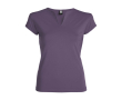 T-shirt promotionnel en coton pour femme avec col en V 200 g/m² Roly couleur lilas