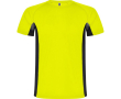 T-shirt de sport en polyester pour homme bicolore 140 g/m² Roly couleur jaune fluorescent