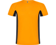 T-shirt de sport en polyester pour homme bicolore 140 g/m² Roly couleur orange fluorescent