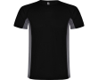 T-shirt de sport en polyester pour homme bicolore 140 g/m² Roly couleur noir