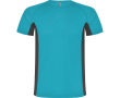 T-shirt de sport en polyester pour homme bicolore 140 g/m² Roly couleur turquoise
