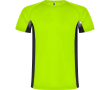 T-shirt de sport en polyester pour homme bicolore 140 g/m² Roly couleur vert fluorescent