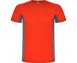 T-shirt de sport en polyester pour homme bicolore 140 g/m² Roly couleur rouge