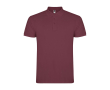Polo homme en coton en tricot piqué à manches courtes 200 g/m² Roly couleur rouge chiné