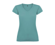 T-shirt pour entreprise en tricot 100% coton pour femme 155 g/m² Roly couleur bleu lagon