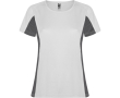 T-shirt de sport en polyester pour femme bicolore 140 g/m² Roly couleur blanc