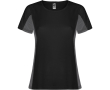 T-shirt de sport en polyester pour femme bicolore 140 g/m² Roly couleur noir