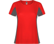 T-shirt de sport en polyester pour femme bicolore 140 g/m² Roly couleur rouge