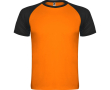 T-shirt de sport manches courtes unisexe polyester 140 g/m² Roly couleur orange fluorescent