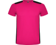 T-shirt de sport unisexe polyester manches courtes 130 g/m² Roly couleur fuchsia