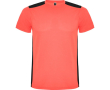 T-shirt de sport unisexe polyester manches courtes 130 g/m² Roly couleur corail