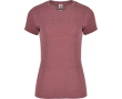 T-shirt chiné en coton et polyester pour femme 150 g/m² Roly couleur rouge chiné